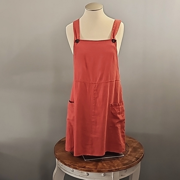 Ladies Twik Rust Color Dress Romper with 2 pockets | Sz M - Picture 1 of 5